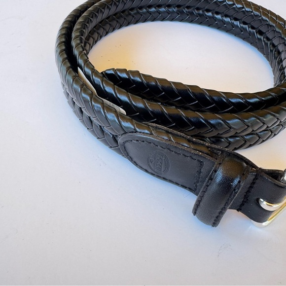 Fossil Maddox Men's Black Braided Leather Belt size 38 - Picture 2 of 9